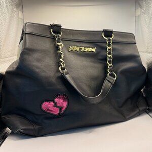 ! EUC Betsey Johnson Patches Shoulder Bag Tote !